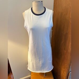 NWT! Size M Krimson Klover White Sleeveless cotton Mini Dress with side pockets!